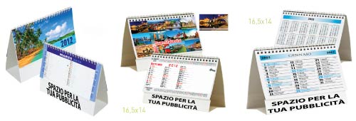 Esempi di calendari da tavolo personalizzati da Studio 87